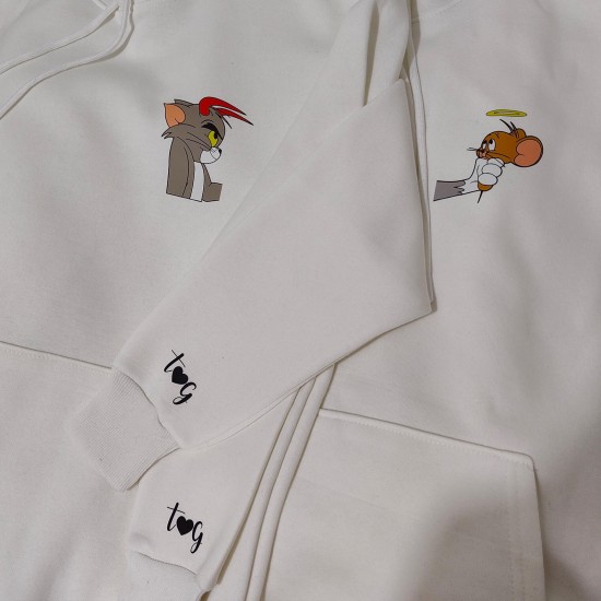 2 Adet Çizgifilm Tasarımlı Sweatshirt