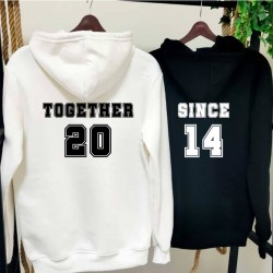 Together Since Özel Tarihli Kombin Çift Sweatshirt Together Since Özel Tarihli Kombin Çift Sweatshirt