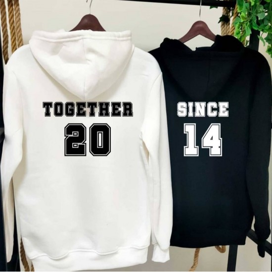 Together Since Özel Tarihli Kombin Çift Sweatshirt