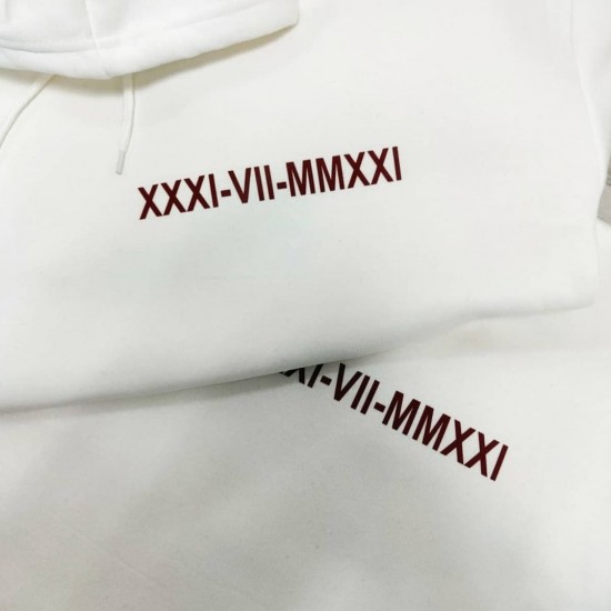 Romen Rakamlı Kombin Çift Sweatshirt