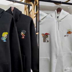 2 Adet Çizgifilm Tasarımlı Sweatshirt
